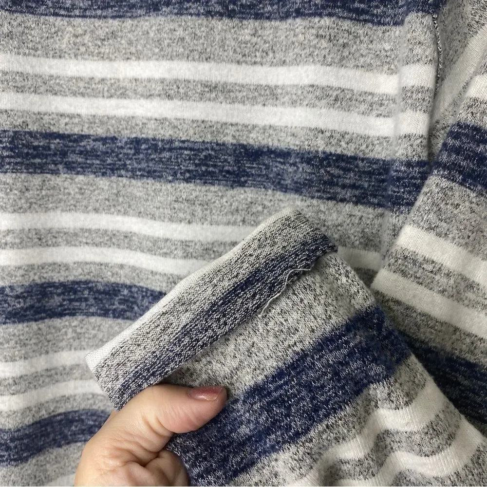 Hem & Thread Striped lightweight Long Sleeve Shirt Size Medium - Picture 4 of 8